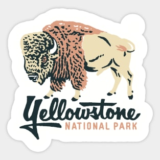 Yellowstone bison Sticker